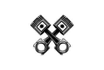 Shining engine Piston vector illustartion. 