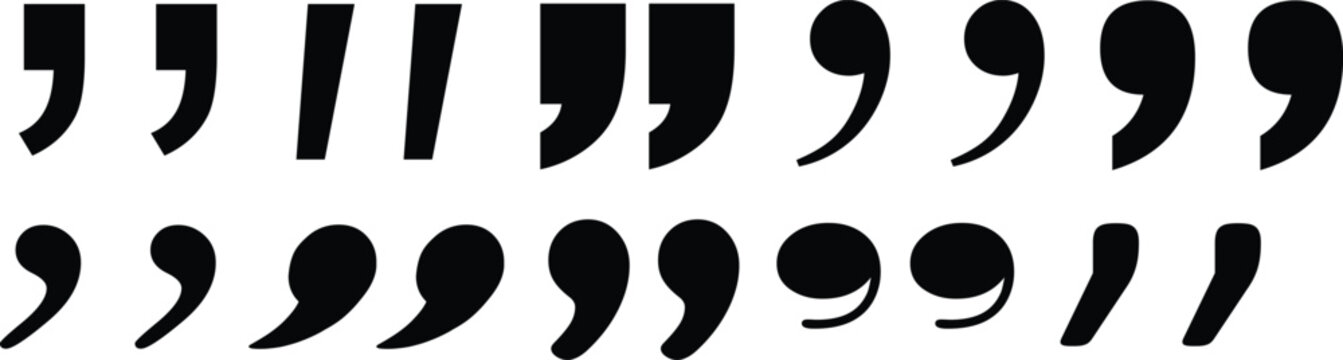 Set of quote marks . different shapes of quote marks .
Quotes signs