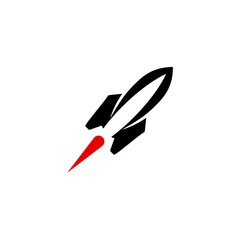 Simple rocket iocn vector.