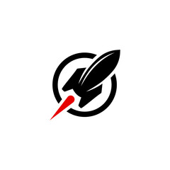 Simple rocket iocn vector.