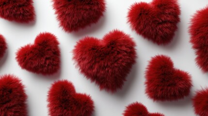 Growth and recruitment marketing visuals with soft textured red hearts for team collaboration and appreciation themes.