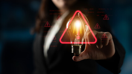 Cybersecurity alert warning showing red cyber for data breach, network threat, and cyber security system vulnerability with emphasis on security risk, caution, digital protection Latch