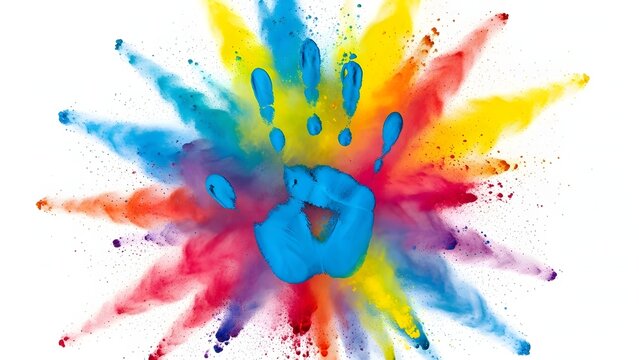 Celebrating holi with vibrant colors and joy