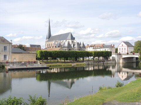 View of Nemours - France - Loing river