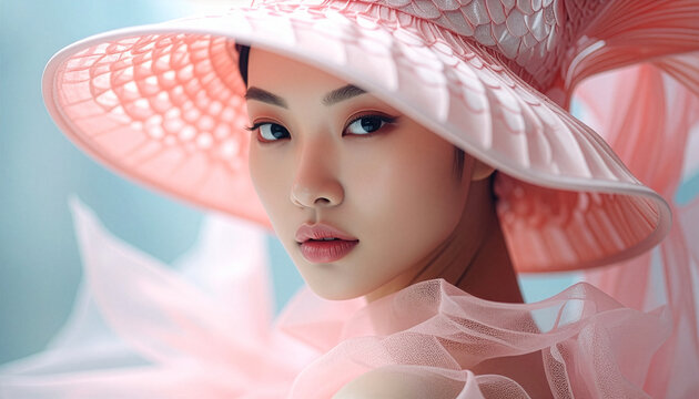 Kapelusz z rybich łusek.