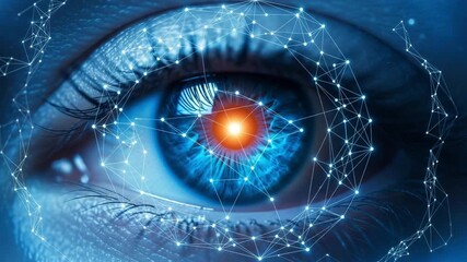 The digital eye a futuristic concept of technology and artificial intelligence motion animated video. - Powered by Adobe