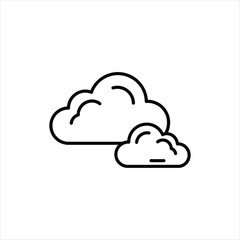 Detailed illustration of various cloud icons for weather and sky themes