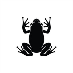 Simple frog silhouette icon representing wildlife and environmental awareness