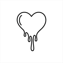 Detailed analysis of a melting heart icon eps file metadata