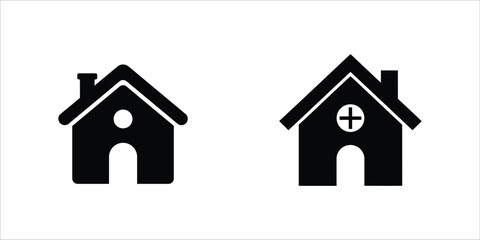 Simple house icon representing home real estate and property concepts