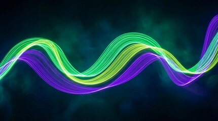 Vibrant light waves in motion with clear visual details, smooth motion, balanced lighting, and natural cinematic style
