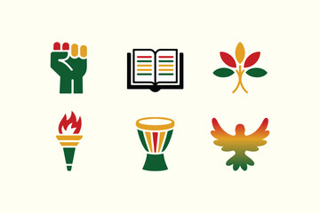 Black History Month Icon Set