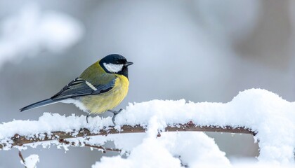 bird on a snowy branch