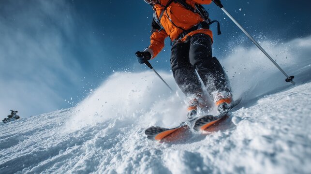 Overcoming uncertainty and embracing growth like a skier conquering a challenging mountain slope with speed and expertise.