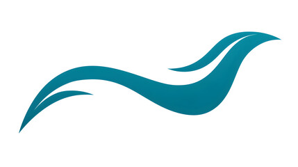 Smooth Blue Abstract Wave Shape for Branding and Visuals