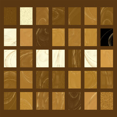 Golden Lined, Dotted Vector Background Set