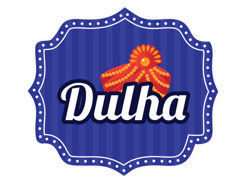 Dulha wedding hand held signboard for groom photos, Indian marriage photo prop for baraat, mehndi, sangeet and wedding celebrations