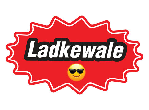 Ladkewale wedding hand held signboard for groom side group photos, fun Indian marriage photo prop for wedding celebrations