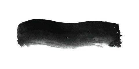 black paint brush. Scribble with a black marker. Doodle style scribble.  Vector illustration