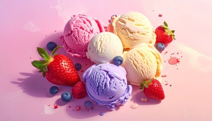 colorful ice cream