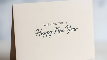 New Year Greeting Card Wishing Happiness