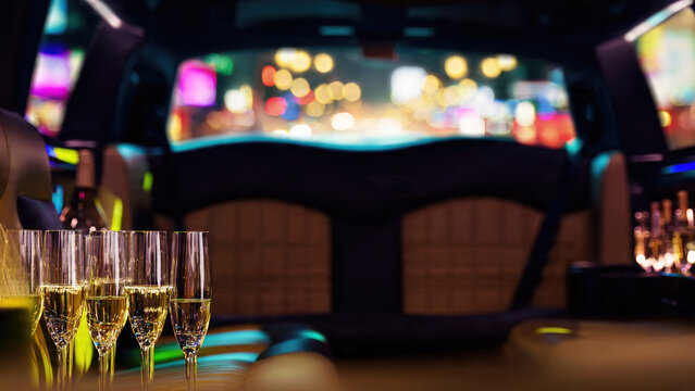 Champagne in a Limousine