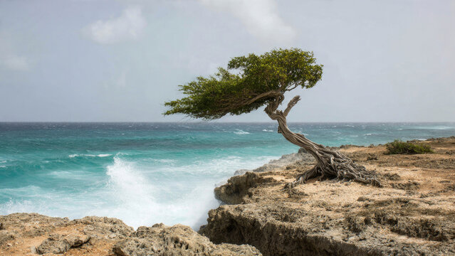 Divi Divi Tree on Coast of Aruba