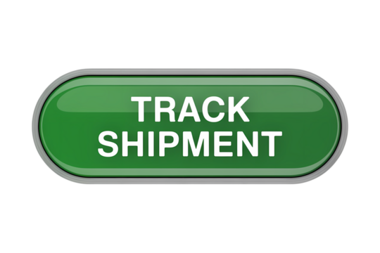3d icon Green track shipment button isolated on the background . Isolated on transparent background, png - Powered by Adobe