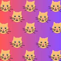 cute cat pattern illustration