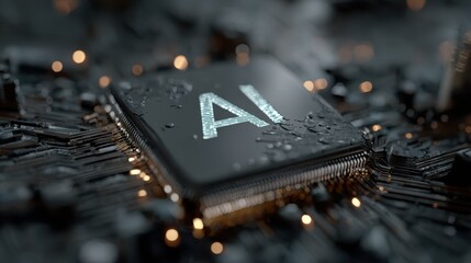 Finger interacts with artificial intelligence hologram, securing connections and managing data in a connected World