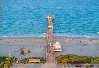 aerial view of Juno Beach pier