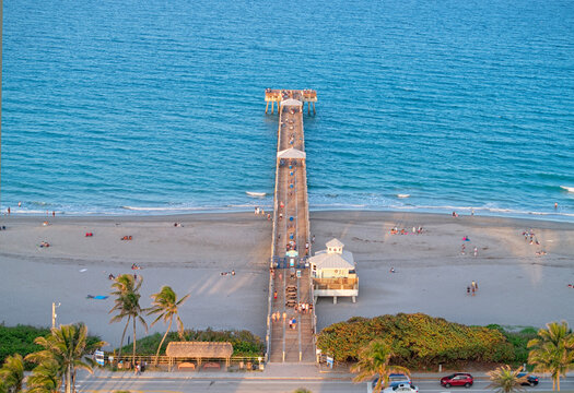 aerial view of Juno Beach pier