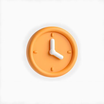 Bright orange clock
