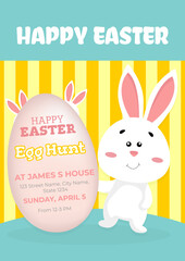 easter, happy, rabbit, cute, spring, holiday, colorful, bunny, egg, 
day, hunt, greeting, poster, post, card, background, template, flyer, art, creative, concept, vector, 
illustration, design, graphi