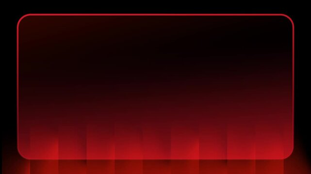 A sleek glass card features a deep red glow emanating from the bottom edge resembling glowing embers or a digital heat map on a dark black surface