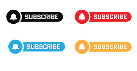 subscribe button icon vector eps10.