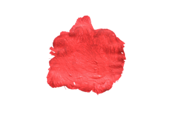 Red plasticine spot on PNG background.
