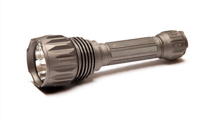 Tactical Flashlight on White Background