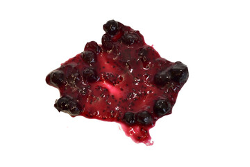 Drop of blackcurrant jam on PNG background.