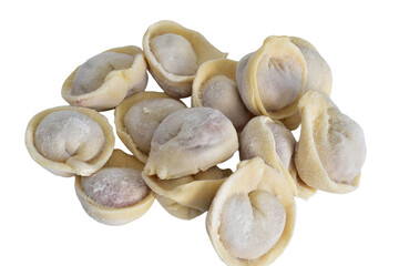 A small pile of dumplings isolated on a PNG background