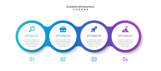 Progress bar featuring 4 arrow-shaped elements, symbolizing the four stages of business strategy and progression. Clean timeline infographic design template. Vector for mobile presentation.