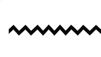 Zigzag Line Pattern &ndash; Black Angular Peaks and Valleys 