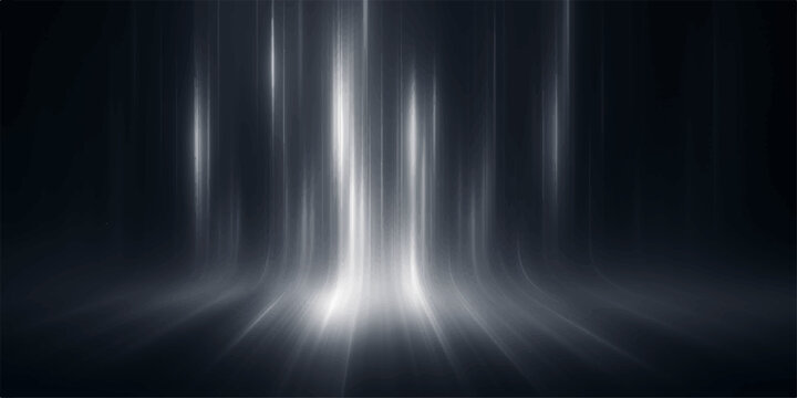 An abstract dark blue design background features a glowing spotlight with motion rays and a digital flash texture for a night stage backdrop