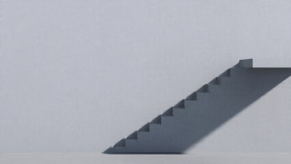 Minimalist Staircase Against Wall