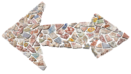 Arrow mosaic isolated
