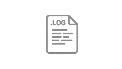 Log file icon with transparent background