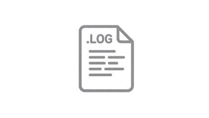 Log file icon with transparent background