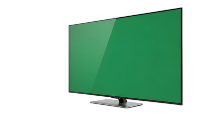 A green screen on a modern computer monitor