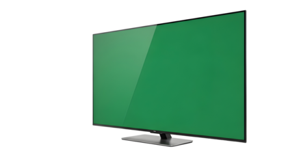 A green screen on a modern computer monitor