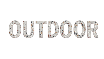 Outdoor Text with Terrazzo Texture